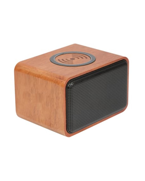 Haut-parleur Bluetooth en bois avec chargeur sans fil