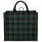Fourre-tout en jute imprimé à carreaux Buffalo