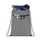 Sac de sport à cordon de serrage graphite avec port pour écouteurs